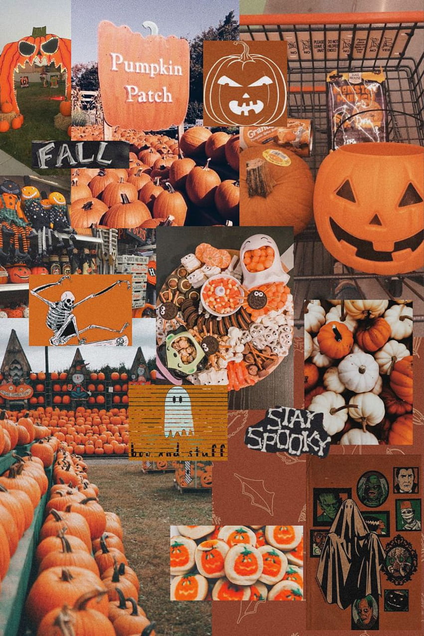 Fall Aesthetic, orange halloween aesthetic HD phone wallpaper