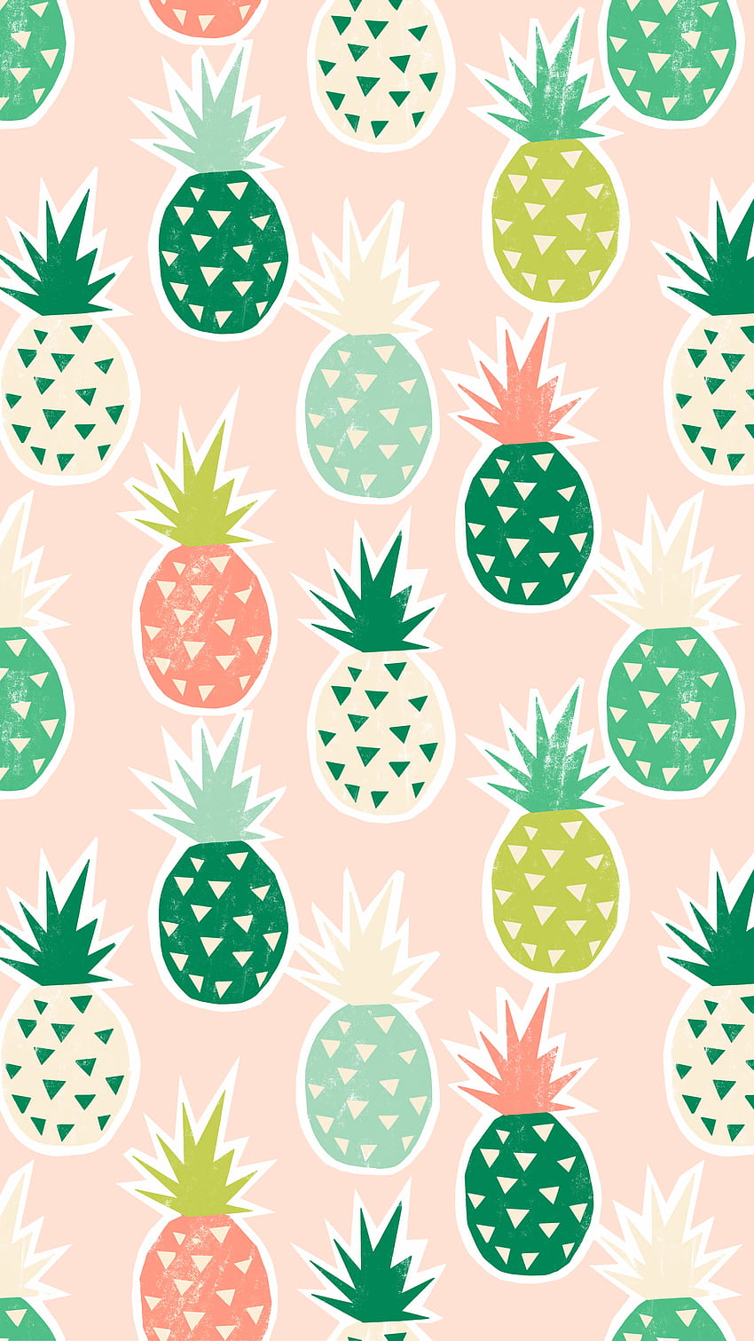 Pineapple Paradise Print, cute vsco pineapple HD phone wallpaper