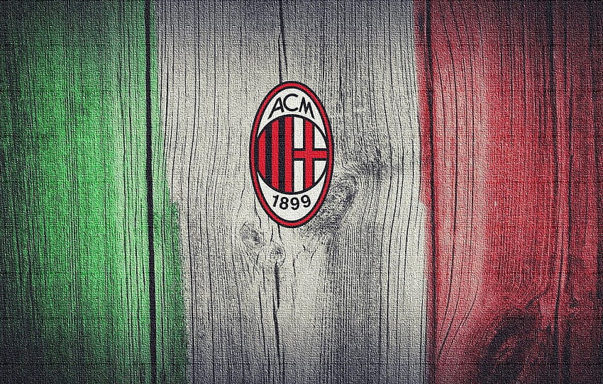 Italy, flag, A.C Milan , section текстуры, ac milan 2021 HD wallpaper