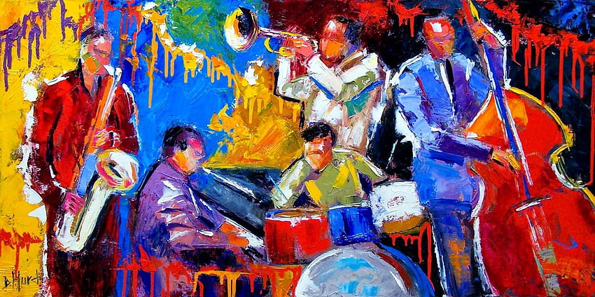 Peintures abstraites de jazz, artistes de jazz Fond d'écran HD