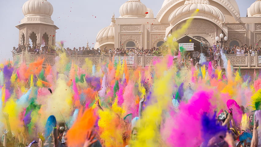 Holi Festival Of Colours, vacances indiennes, printemps, vie, nouvelle lune, Holika, poudre colorée, événement, vacances, festival Fond d'écran HD