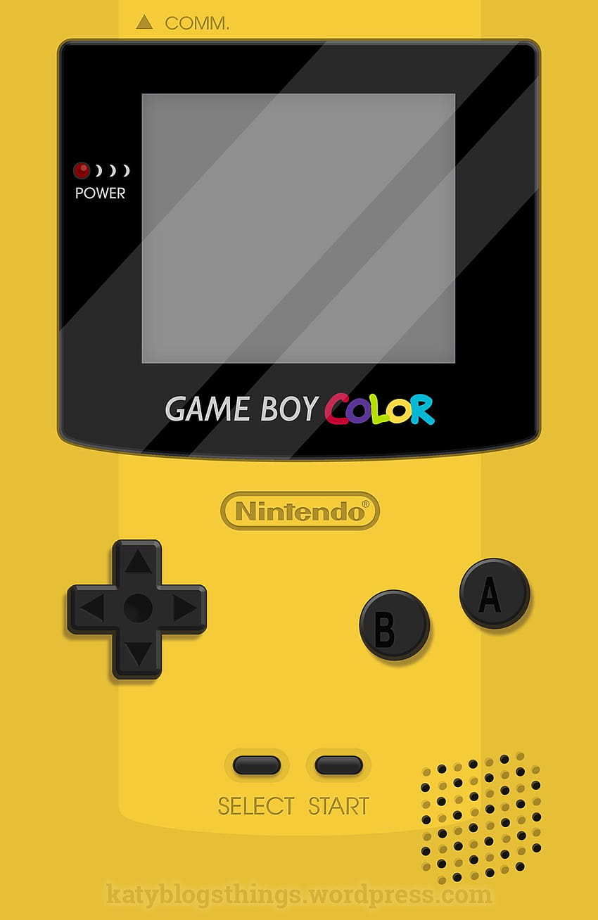 Gameboy color amarillo, gameboy color iphone fondo de pantalla del teléfono