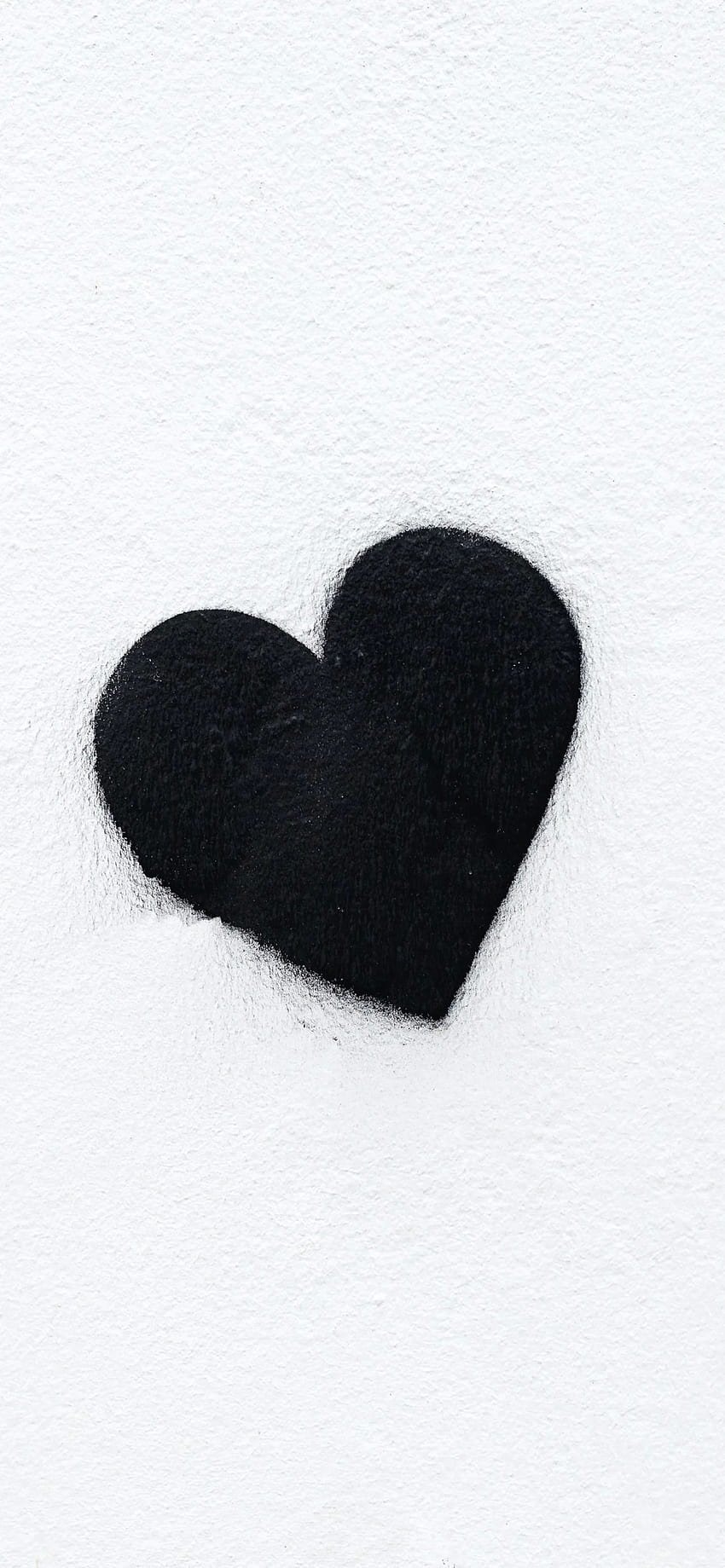 Black heart , Love heart, White background, Monochrome, Love, grey heart HD phone wallpaper