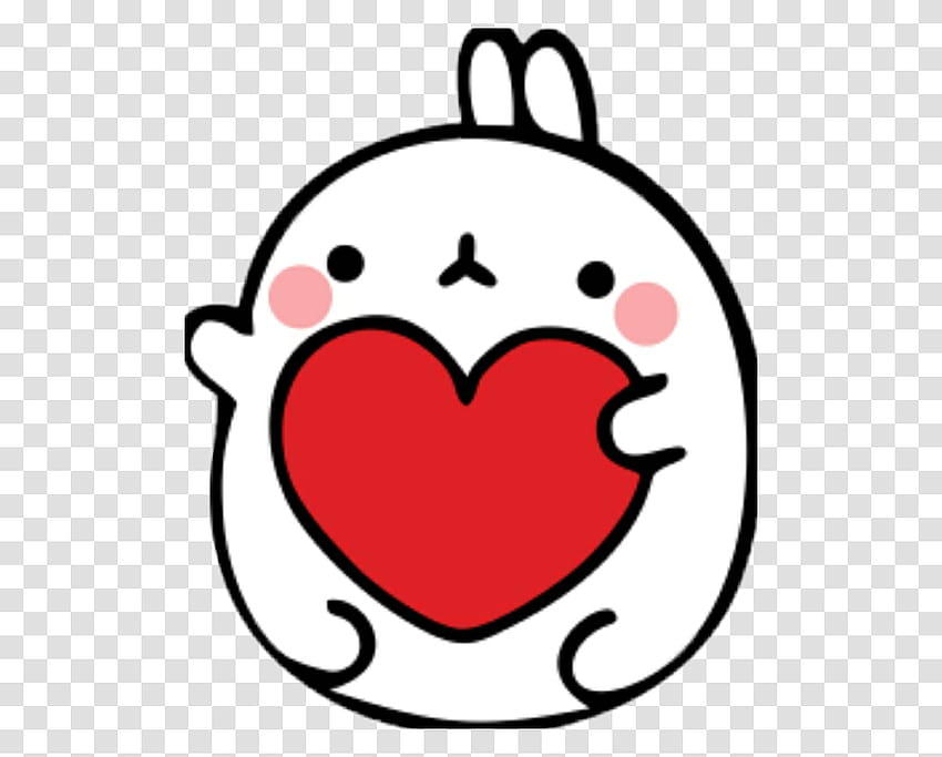 Molang Cute Christmas Bunny Kawaii Kpop Bunny Pet Anim Kawaii Cute Bunny, Heart Transparent Png – Pngset HD wallpaper