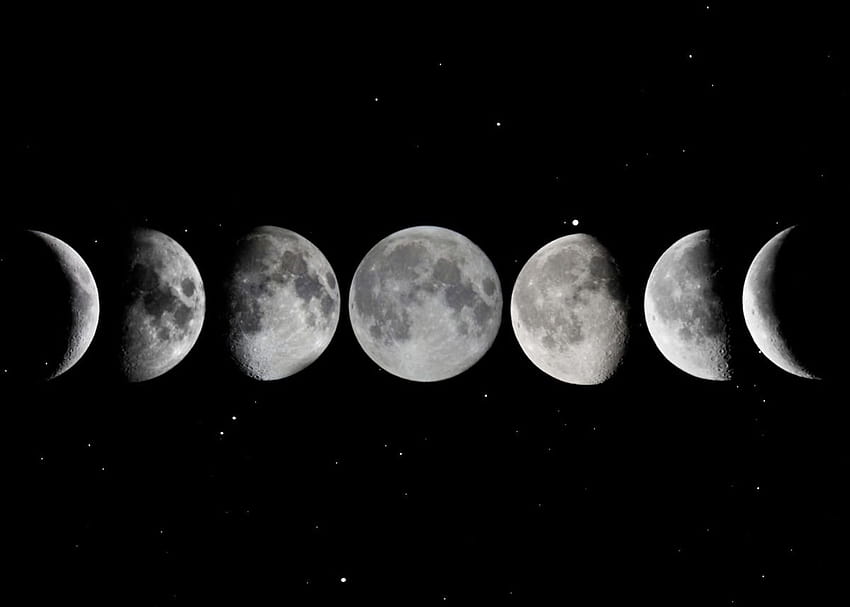 Estética Moon Phases Laptop publicada por Michelle Simpson, computadora de fases lunares fondo de pantalla