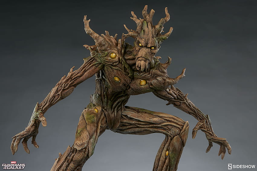 Figura del concetto di Groot più arrabbiata e agile. Mi piacerebbe vedere qualcosa del genere nell'MCU mentre entriamo in una mania di Groot per giovani adulti. Sfondo HD