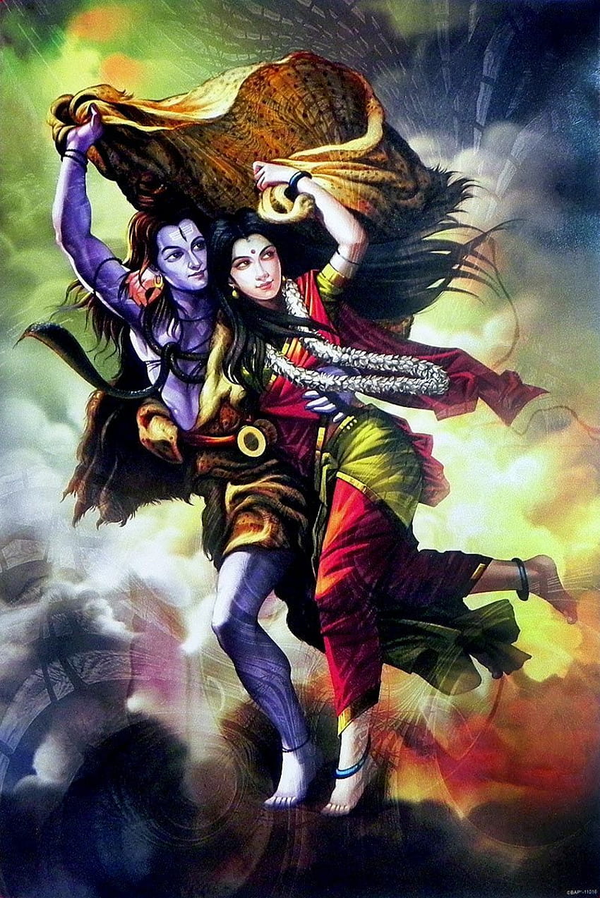 Shiv Parvati, amor de Shiva fondo de pantalla del teléfono