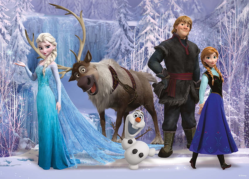 Disney, frozen, Sven, Olaf, Kristoff, Anna, cartoon, Elsa, frozen 2 the snow queen elsa and anna HD wallpaper
