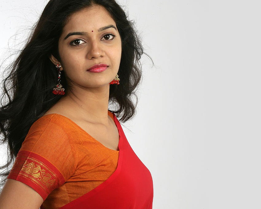 Kolory Swathi w czerwonym sari 1280x1024, indyjskie sari Tapeta HD