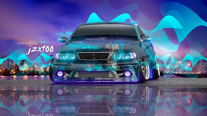 Toyota Chaser JZX100 JDM Tuning Anime Bleach City Night Car 2016 HD wallpaper