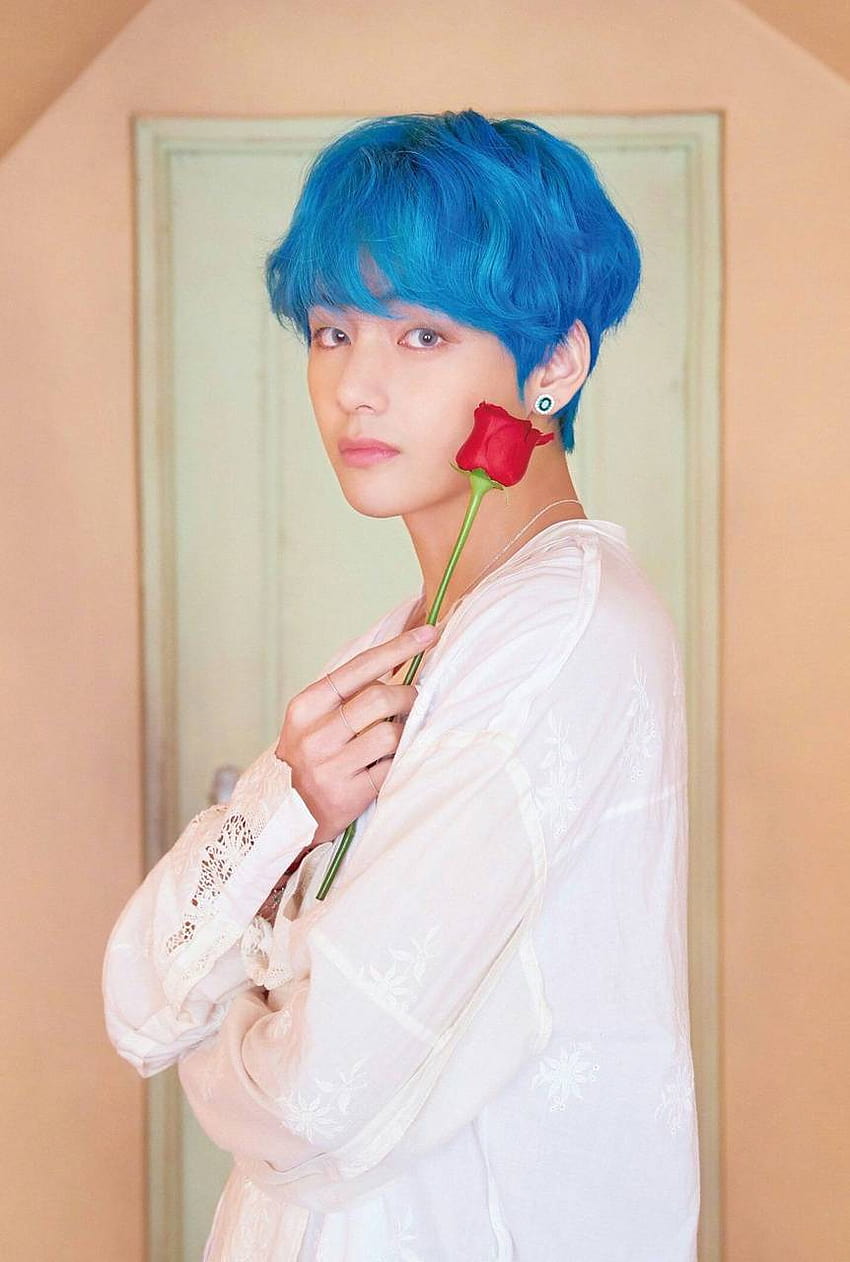 BTS V by JGBEAT8, jungkook blue hair HD phone wallpaper