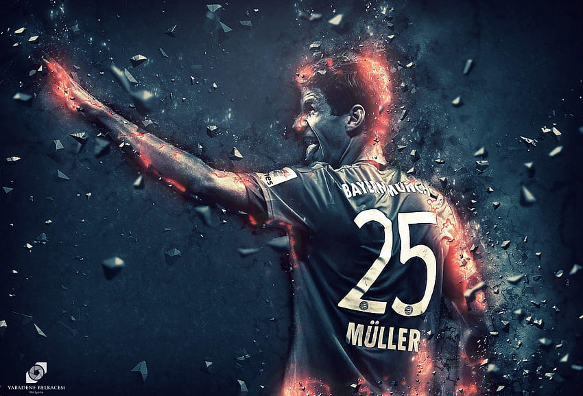 footballers, Thomas Muller, Germany, Bundesliga, Champions League, germany 2016 HD wallpaper