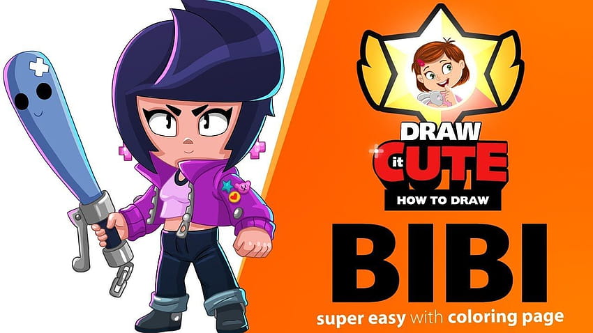 How to Draw Bibi super easy, bibi brawl stars HD wallpaper