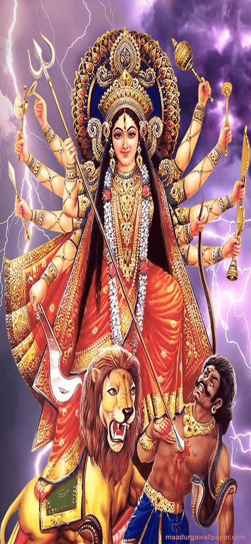 Maa Durga mobile backgrounds, maa ambe mobile HD phone wallpaper