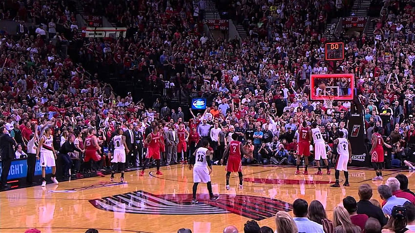 Damian Lillards lächerlicher Game-Gewinner hebt Blazer über Rockets: Taco Bell Buzzer Beater HD-Hintergrundbild