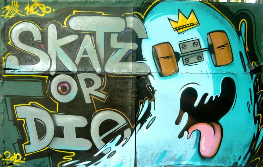 Graffiti Skate Skate Or Die By Speedgoblin On Deviantart HD wallpaper   Pxfuel