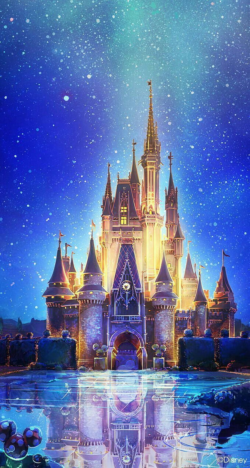 Disney Castle, castle disney christmas HD phone wallpaper