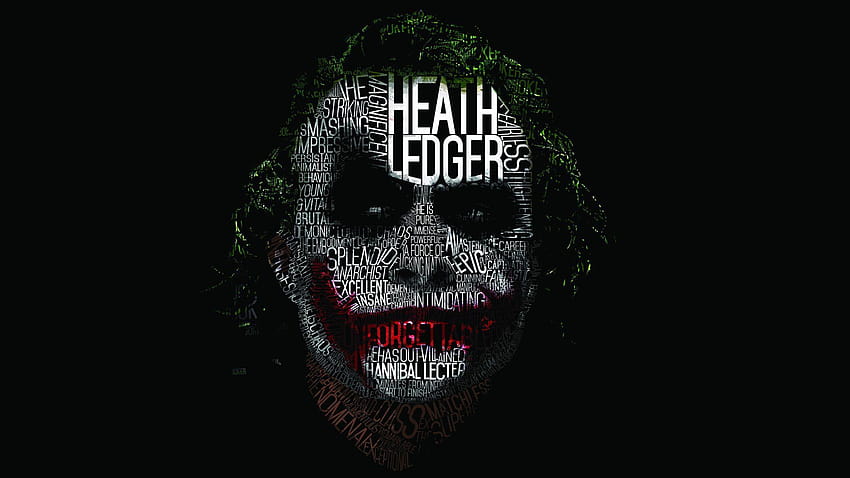 I made a typographic to showoff the feedback that Heath, the joker heath ledger HD wallpaper