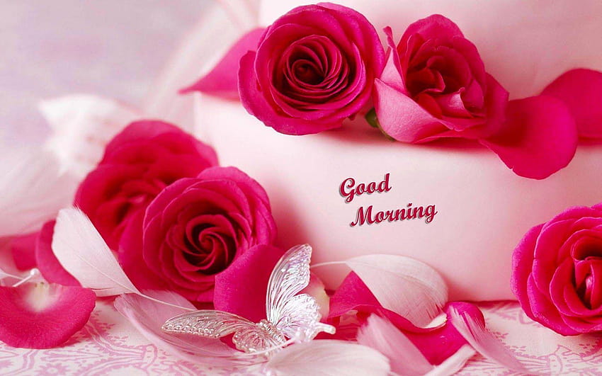 Romantische Rosen Guten Morgen, guten Morgen HD-Hintergrundbild