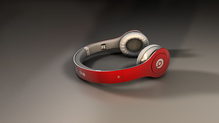 Red Beats Audio Headphones ...wallsource, beats headphones HD wallpaper
