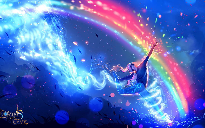 2880x1800 Anime Boy, Rainbow, Dancing per MacBook Pro 15 pollici, anime arcobaleno Sfondo HD