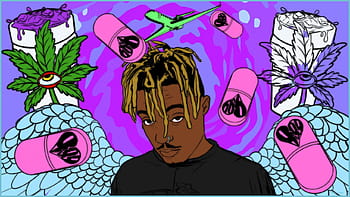 outlyning on X: wallpapers of my recent juice wrld art 💜   / X