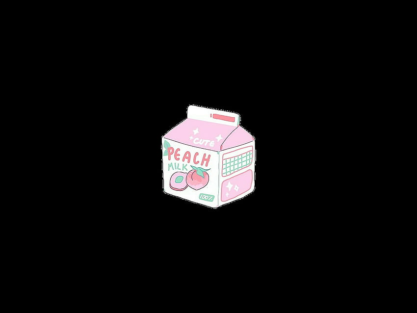 peach milk peachmilk cute aesthetic Sticker by ♡ HD wallpaper