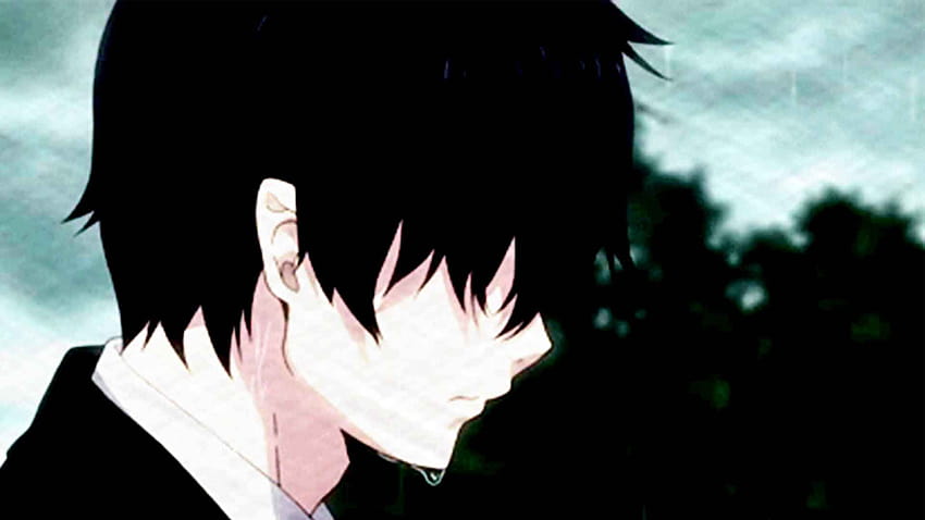 Sad Anime Boy in the Rain, depressed anime character HD wallpaper | Pxfuel
