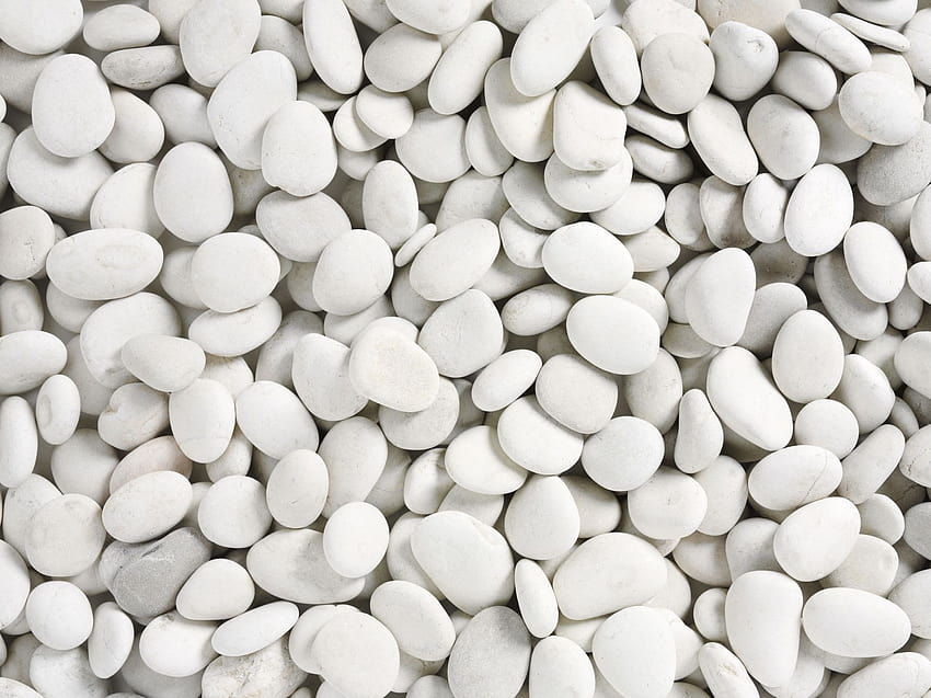 White Pebbles, white stone HD wallpaper