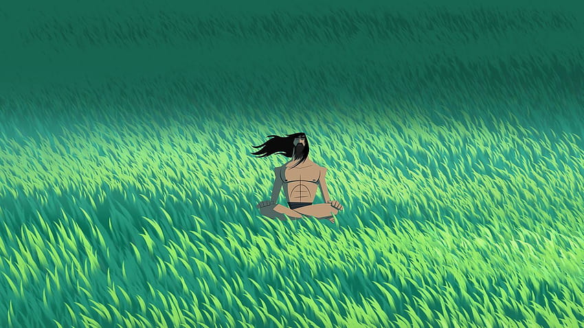 Samurai-Jack-Meditation, Meditations-Anime HD-Hintergrundbild