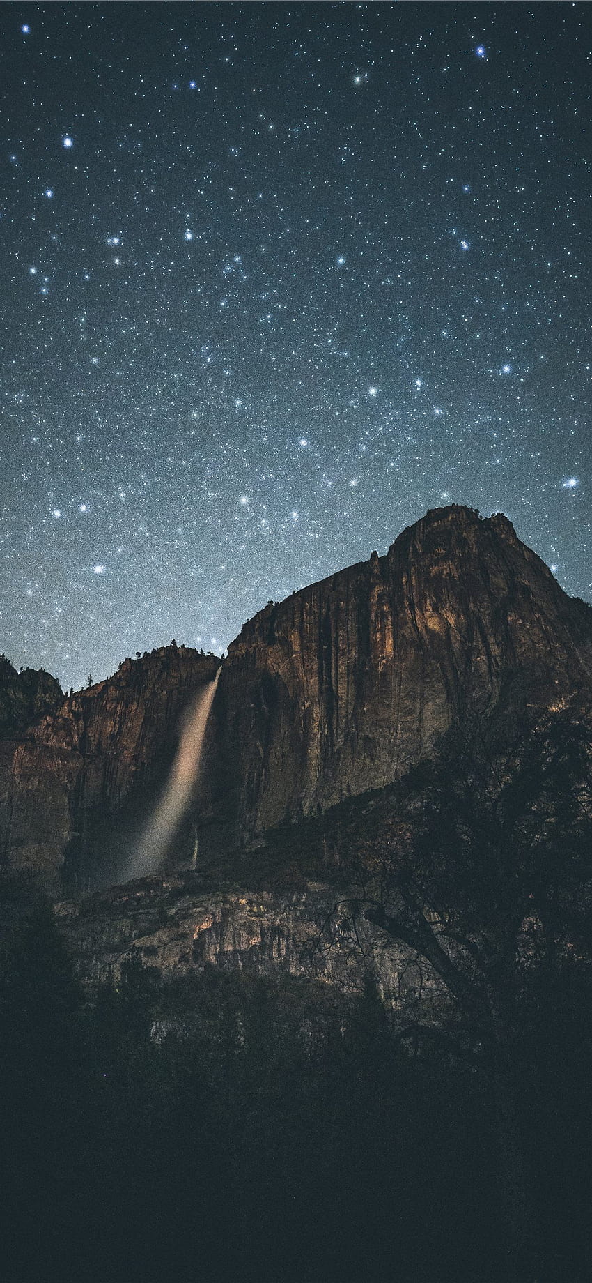 graue Berge bei Nacht iPhone X, Bergnacht HD-Handy-Hintergrundbild
