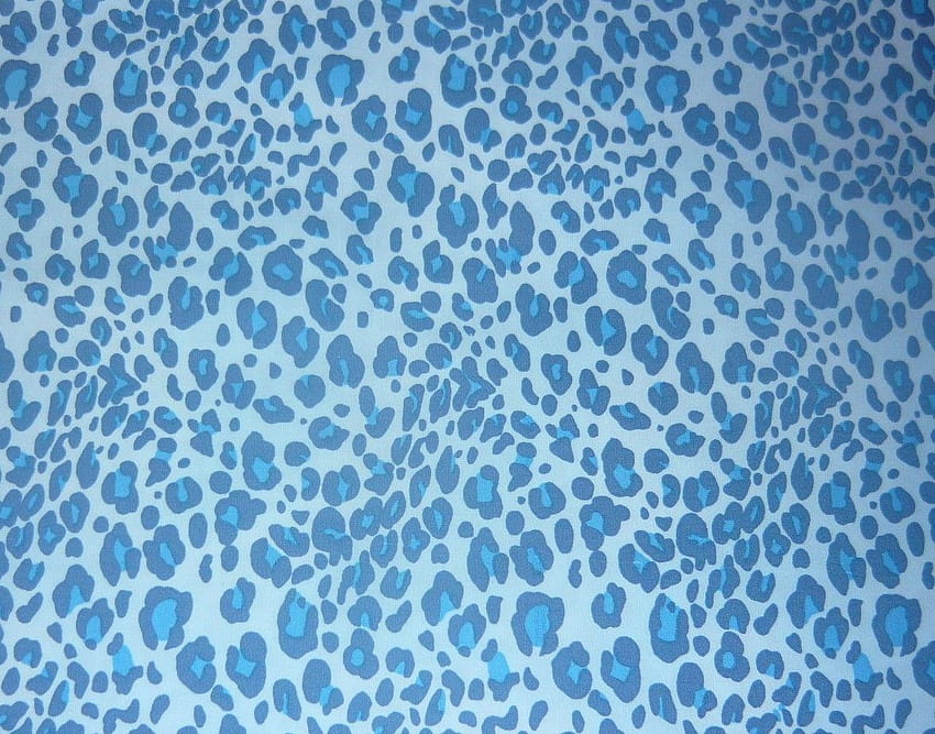 Cotton Fabric Blue Leopard Print 1 yard by auntannsbasement [1173x920] for your , Mobile & Tablet HD wallpaper