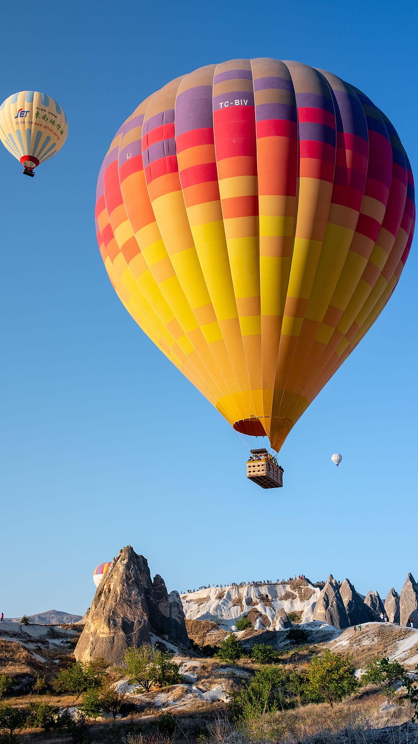 2160x3840 Hot air balloon, colorful, sky, flight, hot air balloon nature iphone xs max HD phone wallpaper