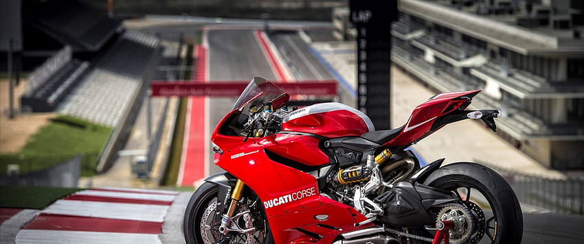 3440x1440 Ducati 1199 Panigale R, Red, Motorcycle, ducati panigale 1199 HD wallpaper