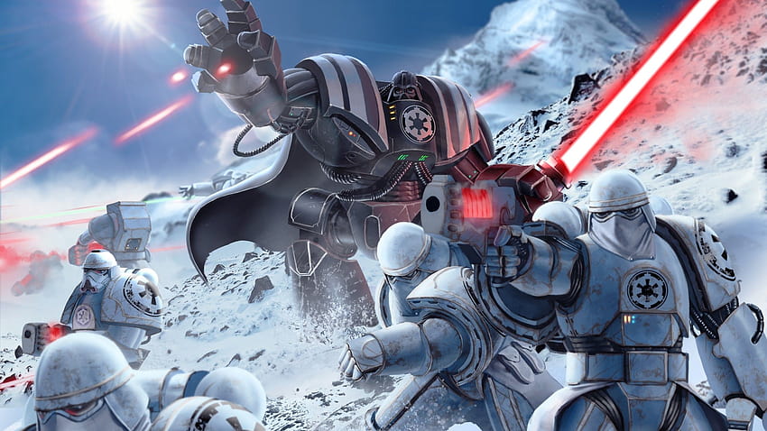 Darth Vader, Stormtrooper, Star Wars, Galactic Empire, Snow, Science Fiction, Lightsaber, Warhammer 40, 000 / und Mobile Backgrounds, Stormtroopers des galaktischen Imperiums HD-Hintergrundbild