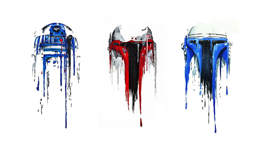 r2d2 drip painting