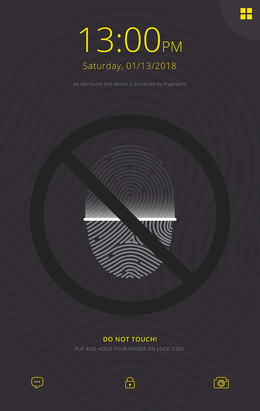 Ne pas toucher et Fingerprint Mobile, flamme du handphone recca Fond d'écran de téléphone HD