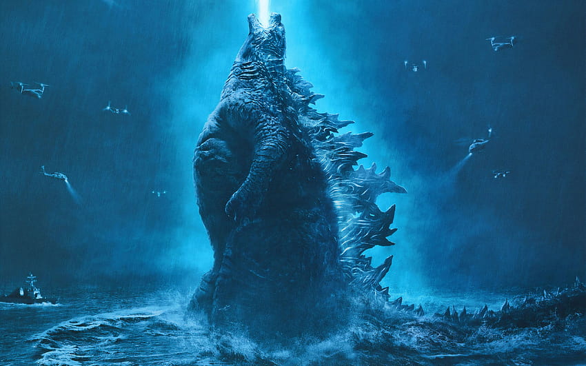 Godzilla King of the Monsters, plakat, film 2019, Science fiction o rozdzielczości 3840x2400. Wysoka jakość Tapeta HD