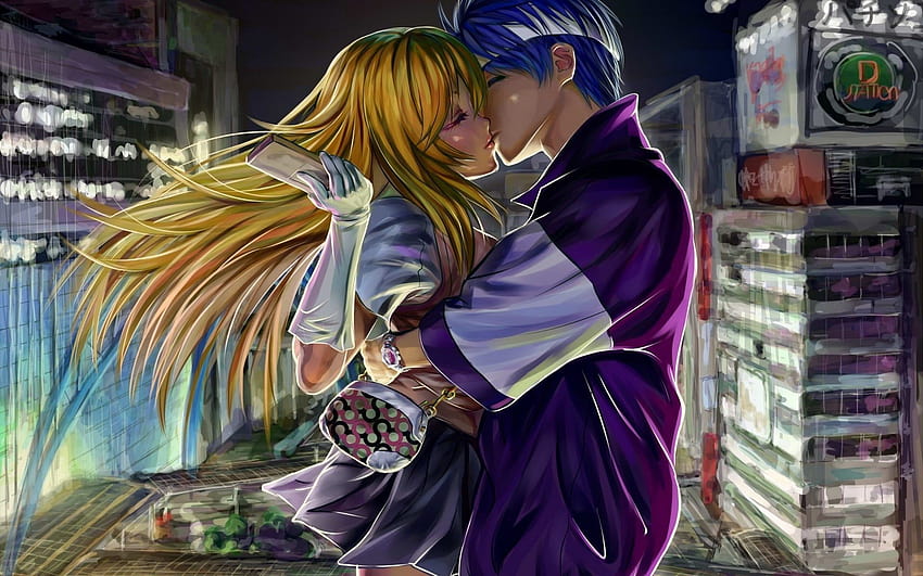 Beijo de casais de anime de amor, pessoas de anime se beijando Papel de  parede de celular HD