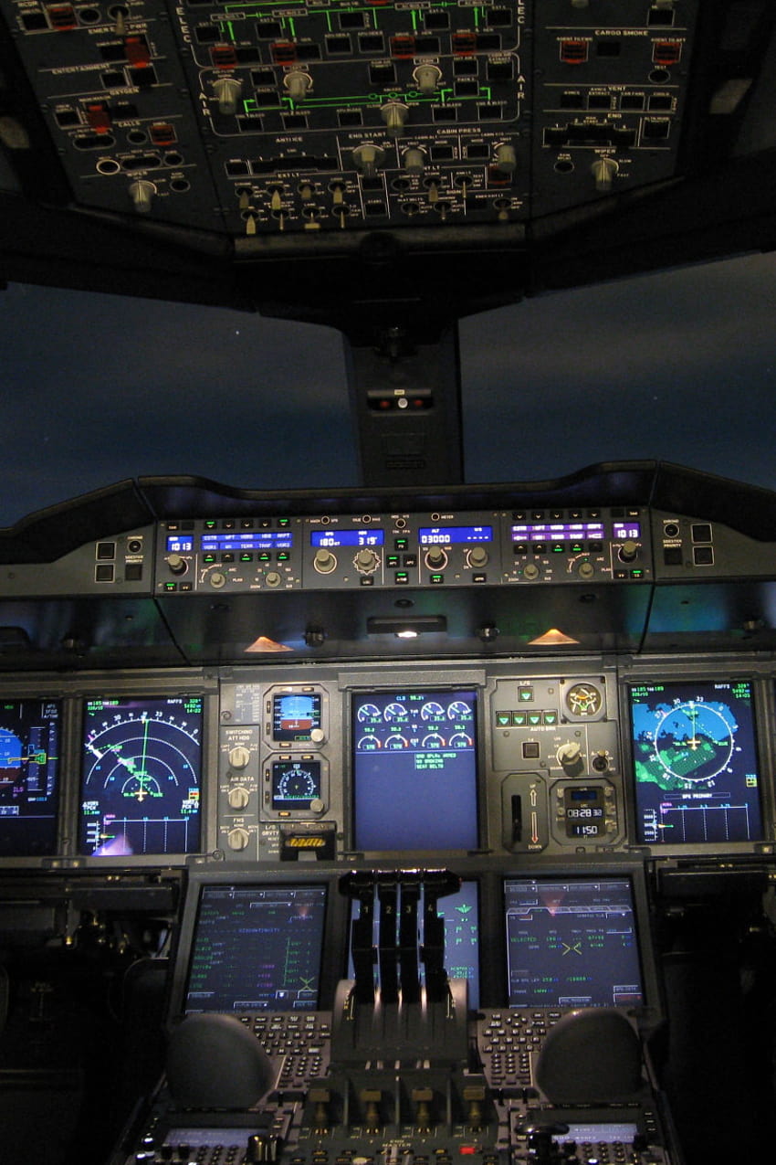 Airplane Control Panel , Cockpit, Aircraft, • For You For & Mobile, plane cockpit HD phone wallpaper