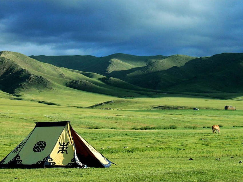 Steppe Mongolia HD wallpaper