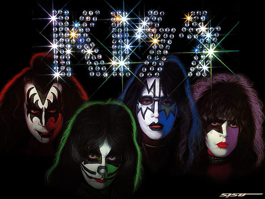 Rock Band Kiss, kiss рок група HD тапет