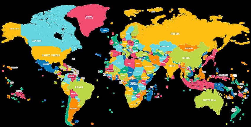แผนที่การเมืองและกาย แผนที่โลก วอลล์เปเปอร์ HD