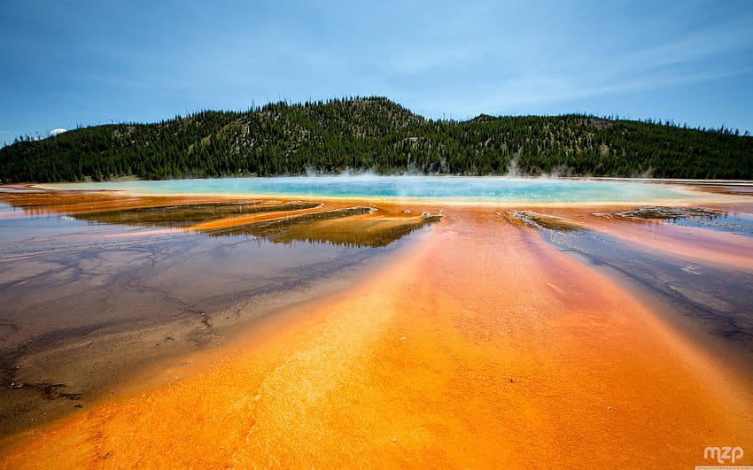 Grand Prismatic Spring, Yellowstone National Park, Wyoming HD wallpaper