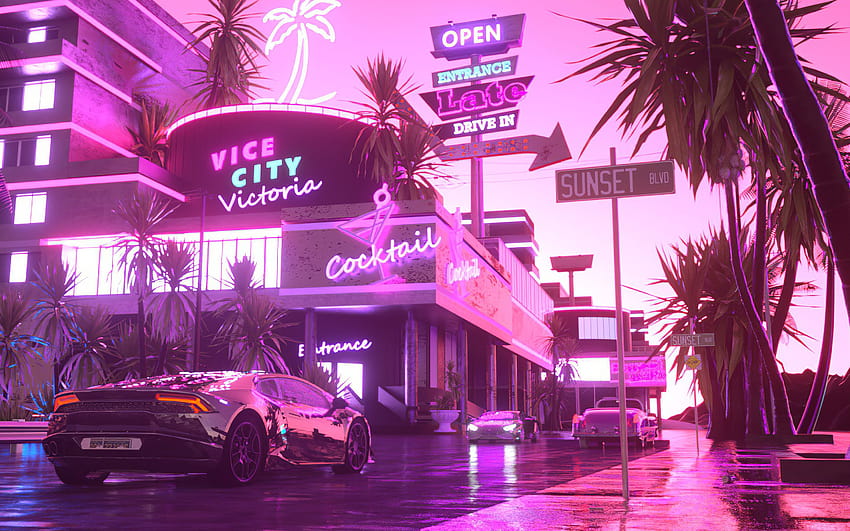 2880x1800 Lamborghini Victoria In Pink City Macbook Pro Retina , Backgrounds, and, pink macbook HD wallpaper