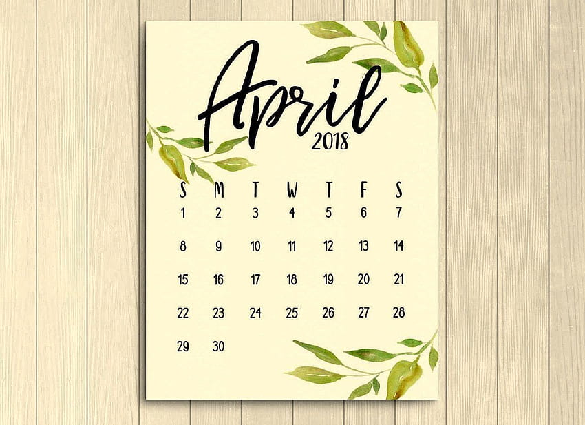 April 2018 Calendar HD wallpaper | Pxfuel