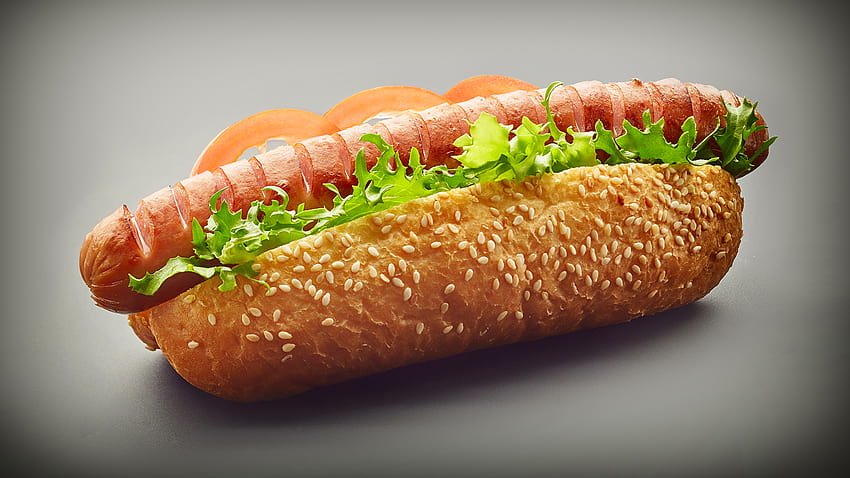 Hot dog Buns Fast food Vienna sausage 2560x1440, hot food HD wallpaper
