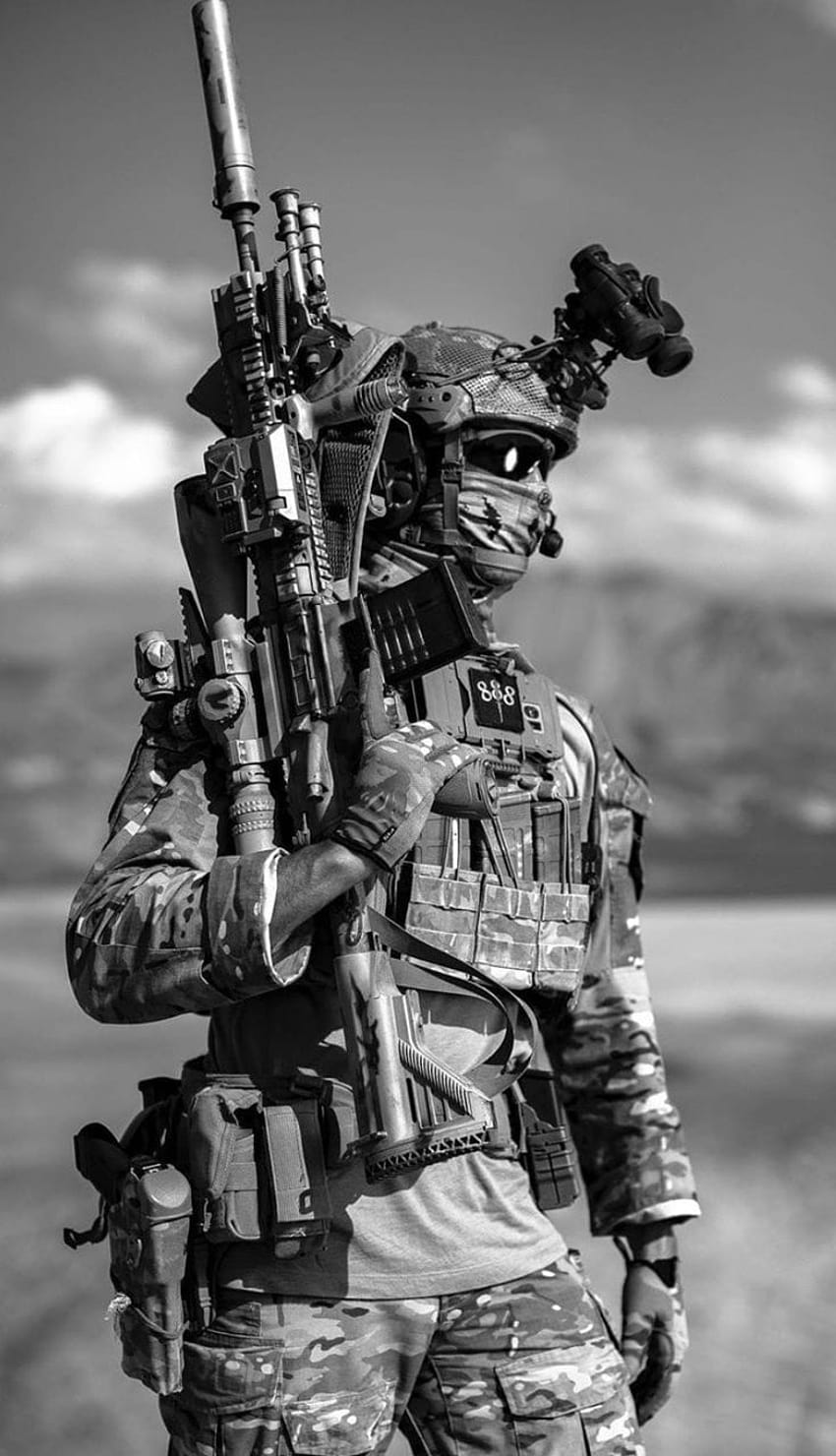 Joshua Johnson, black tactical uniform HD phone wallpaper