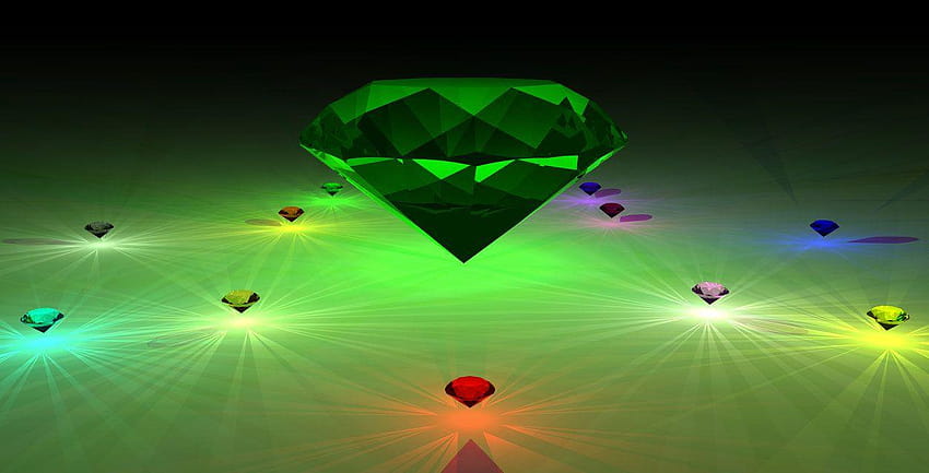 Master Emerald dan Chaos Emeralds oleh Dragarden652 Wallpaper HD
