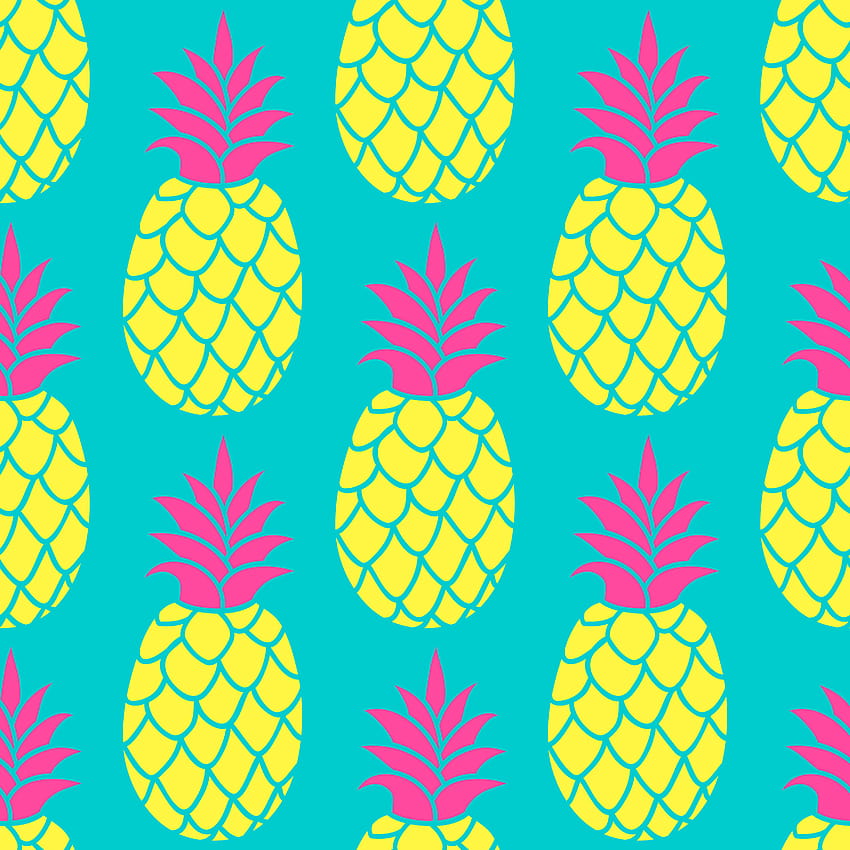 Pineapple seamless pattern in trendy colors. Summer colorful repeating backgrounds for textile design , scrapbooking. 616574 Vector Art at Vecteezy, colorful pineapple fruit HD phone wallpaper